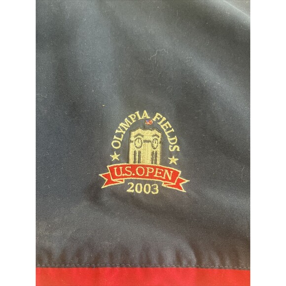 VTG US OPEN Heavy WeightWindbreaker Pullover Jacket 2003 Olympia Fields Mens XL - Picture 2 of 5